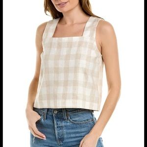 Madewell Lia Linen-Blend Crop Top NWT